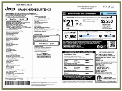 2020 Jeep Grand Cherokee Limited 4X4