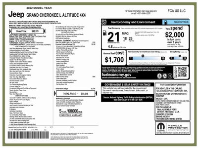 2022 Jeep Grand Cherokee L Altitude 4x4