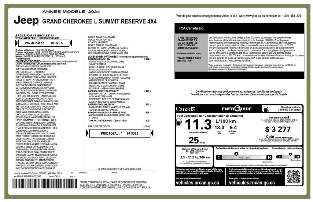 2024 Jeep Grand Cherokee L Summit Reserve