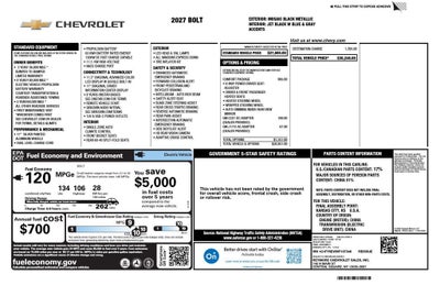2027 Chevrolet Bolt LT