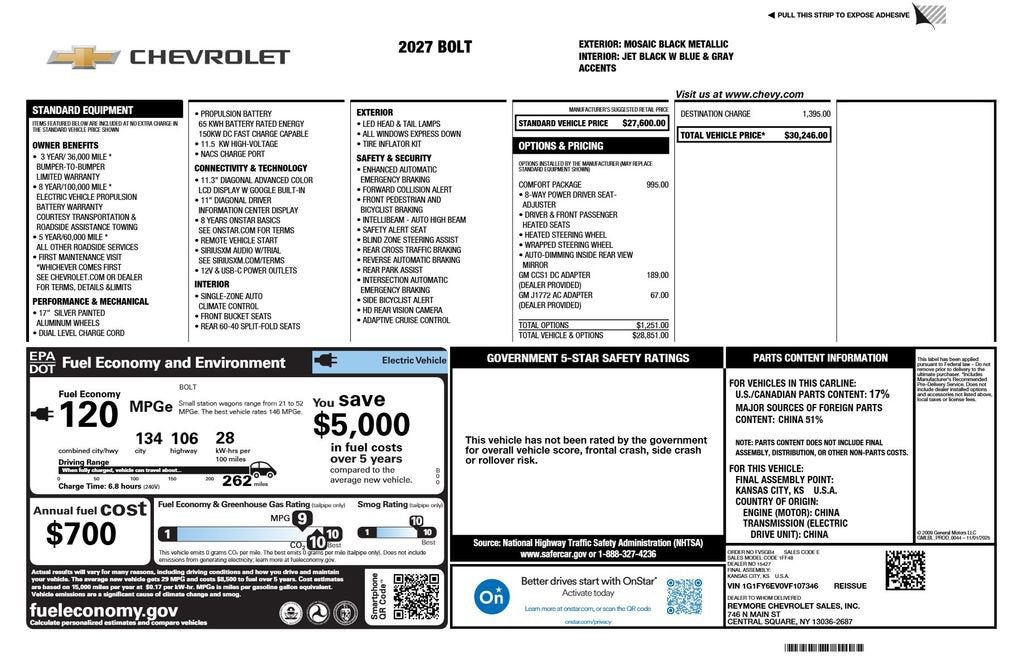 2027 Chevrolet Bolt LT