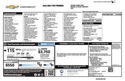 2022 Chevrolet Bolt EUV Premier