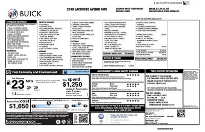 2019 Buick LaCrosse Avenir
