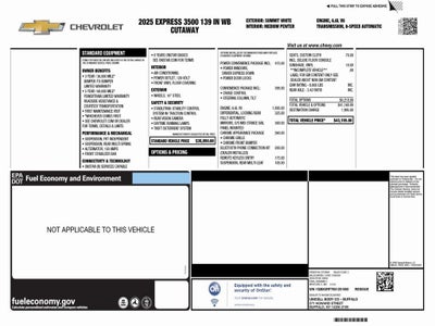 2025 Chevrolet Express Cutaway 3500 1WT