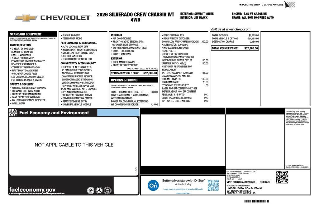 2026 Chevrolet Silverado 3500 HD Chassis Cab Work Truck