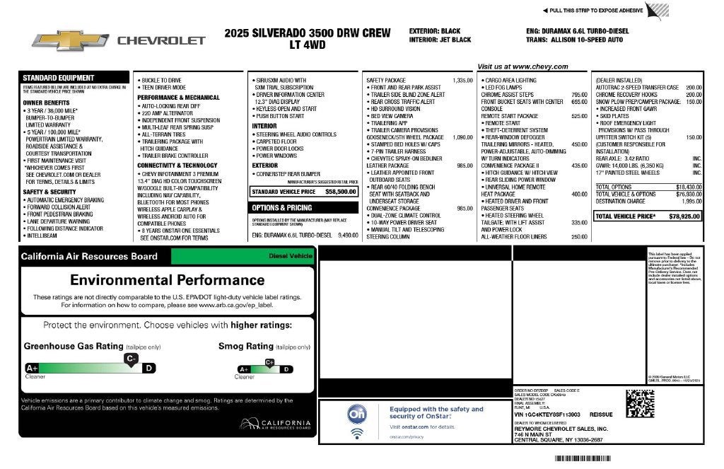2025 Chevrolet Silverado 3500 HD LT DRW