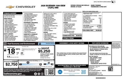 2026 Chevrolet Silverado 1500 LT (2FL)