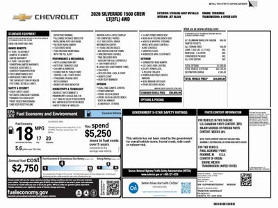 2026 Chevrolet Silverado 1500 LT (2FL)