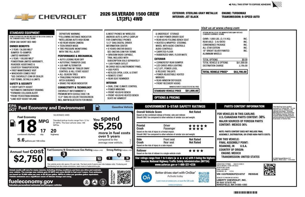 2026 Chevrolet Silverado 1500 LT (2FL)