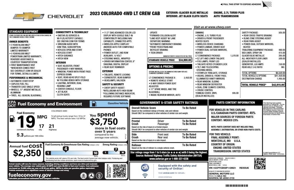 2023 Chevrolet Colorado 4WD LT