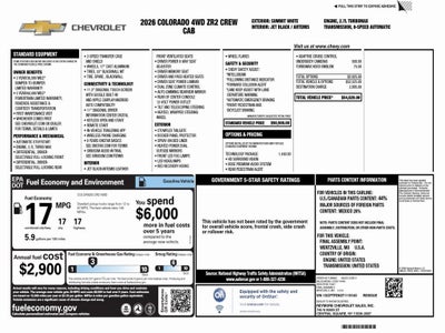 2026 Chevrolet Colorado ZR2