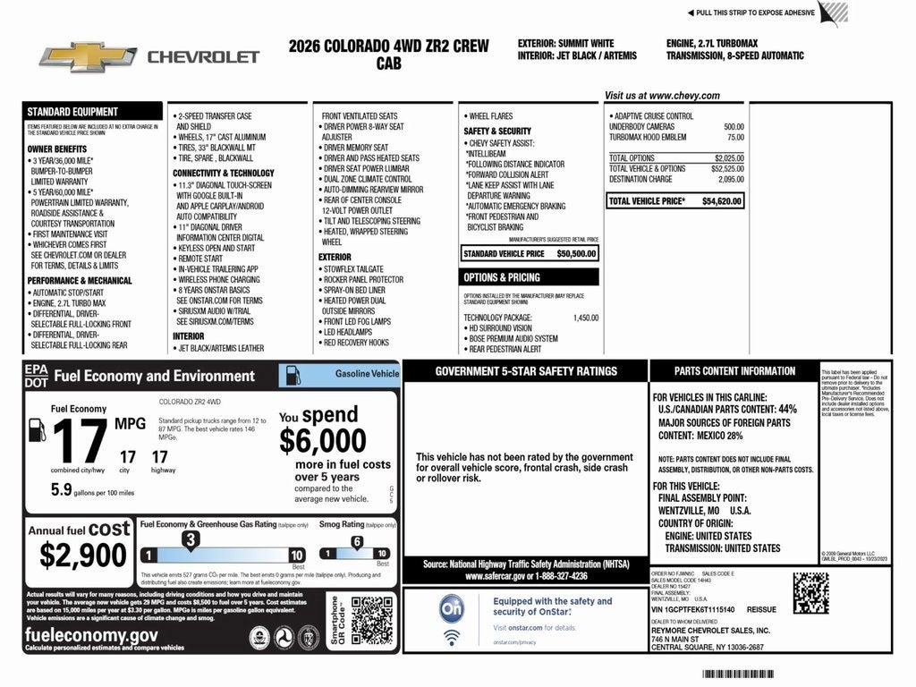 2026 Chevrolet Colorado ZR2