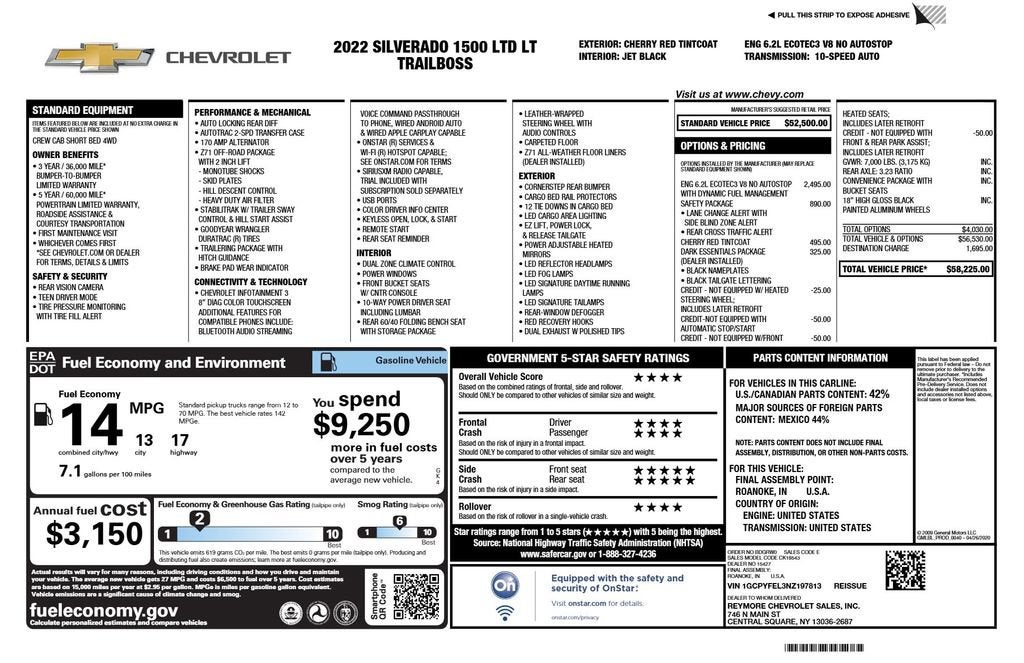 2022 Chevrolet Silverado 1500 LTD LT Trail Boss