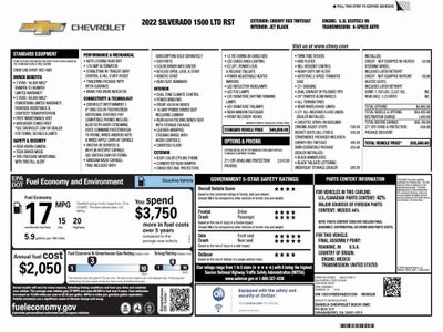 2022 Chevrolet Silverado 1500 LTD RST