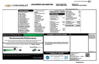 2026 Chevrolet Express Cargo WT