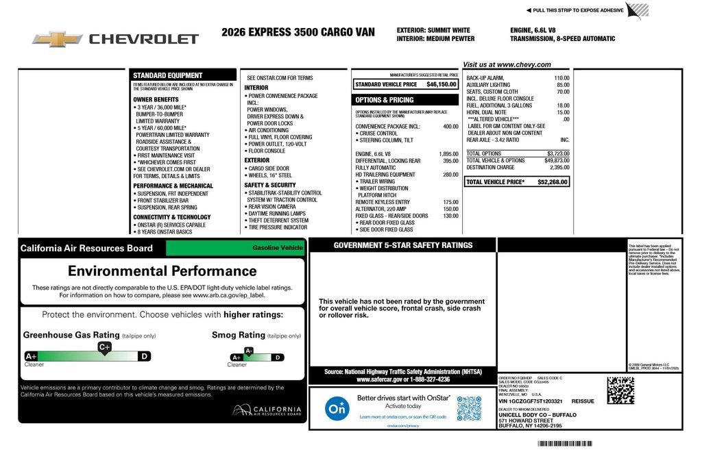2026 Chevrolet Express Cargo WT
