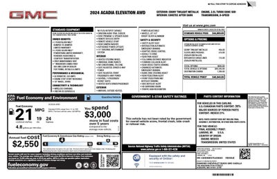 2024 GMC Acadia Elevation