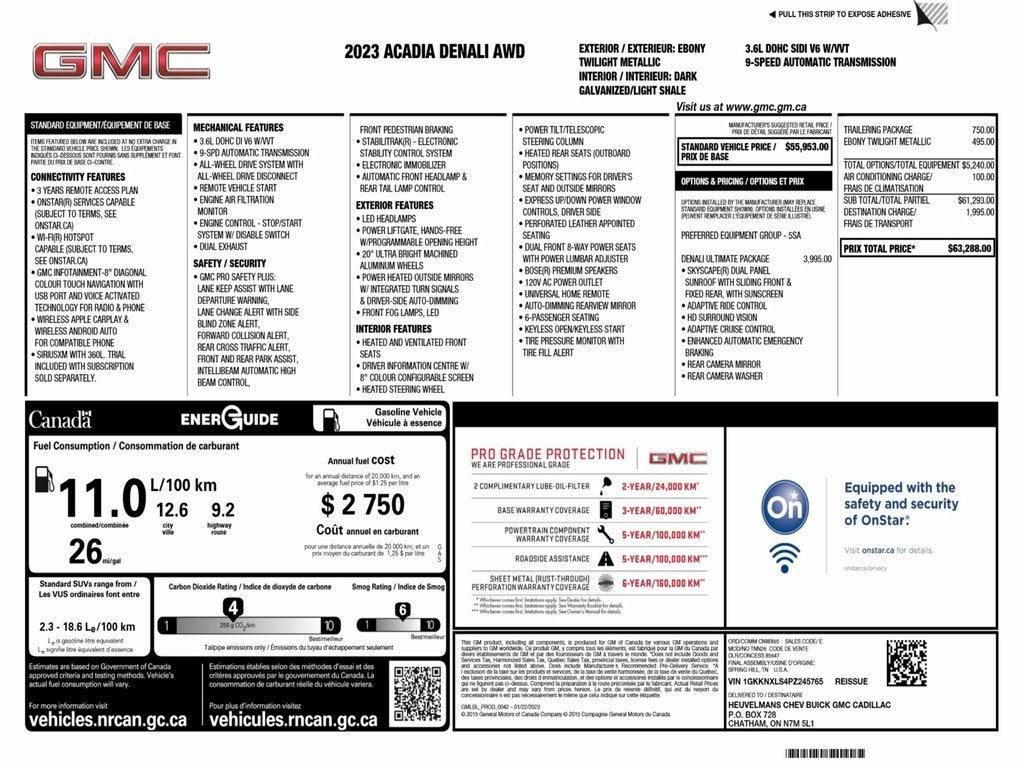 2023 GMC Acadia Denali