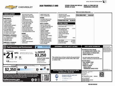2026 Chevrolet Traverse LT