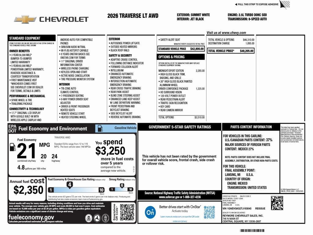 2026 Chevrolet Traverse LT