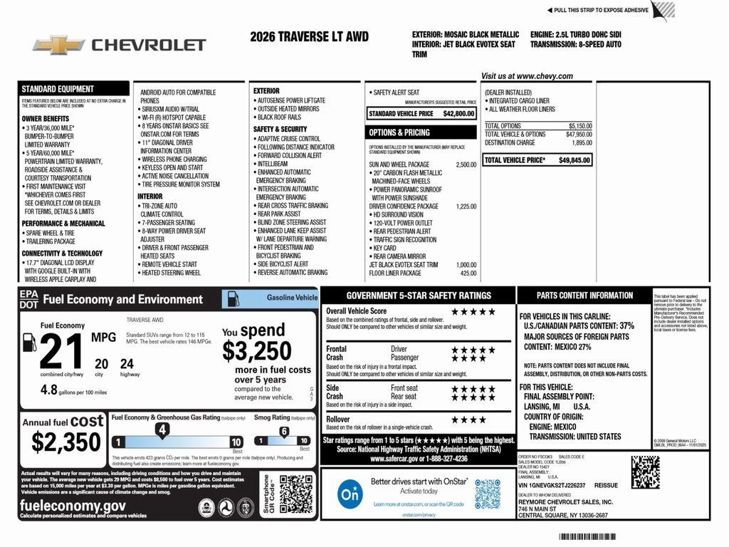 2026 Chevrolet Traverse LT