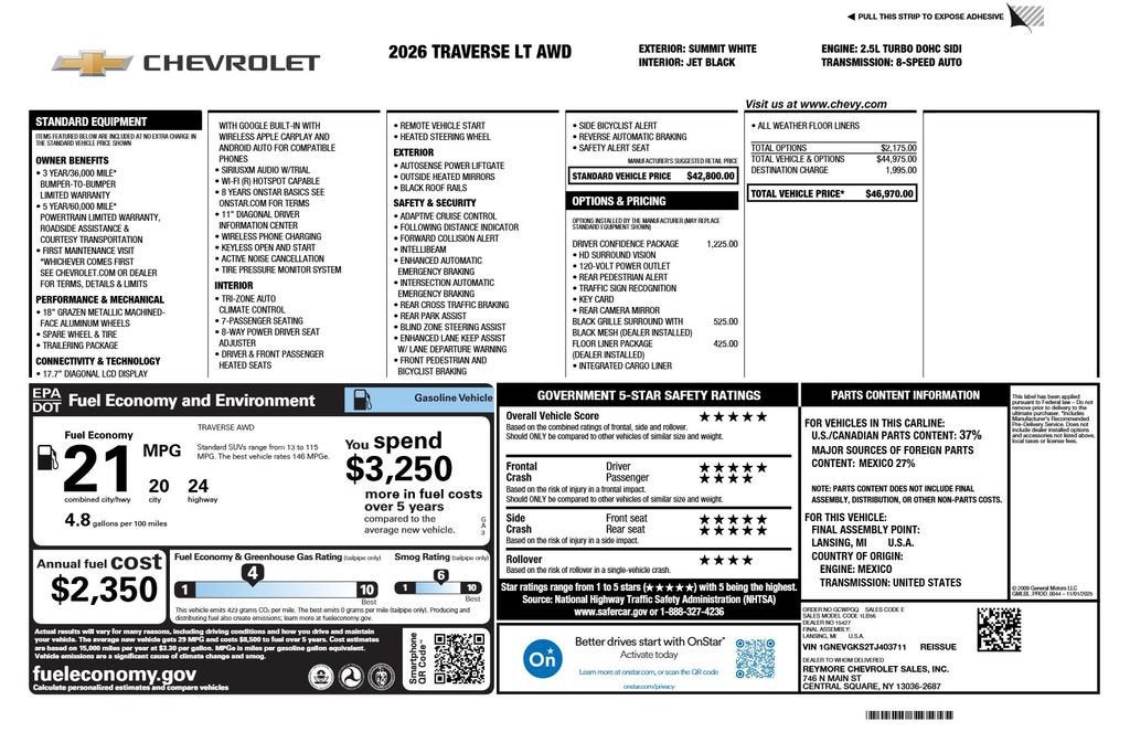 2026 Chevrolet Traverse LT