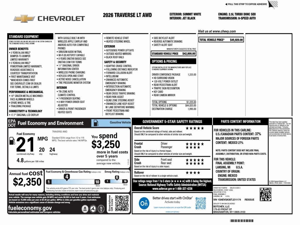 2026 Chevrolet Traverse LT