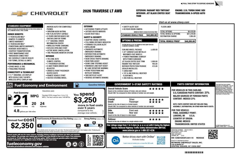 2026 Chevrolet Traverse LT