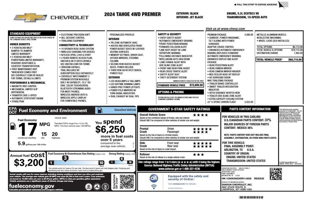 2024 Chevrolet Tahoe Premier