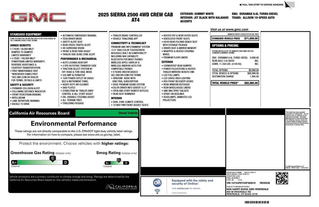 2025 GMC Sierra 2500 HD AT4
