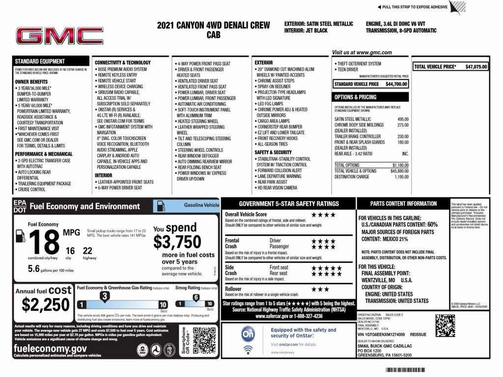2021 GMC Canyon Denali