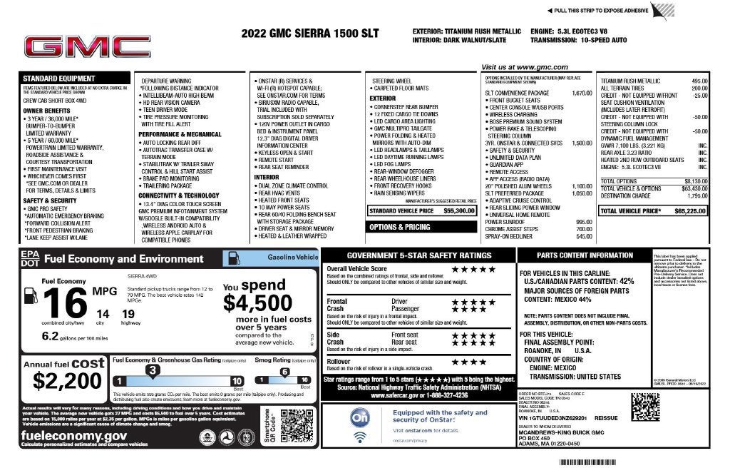 2022 GMC Sierra 1500 SLT