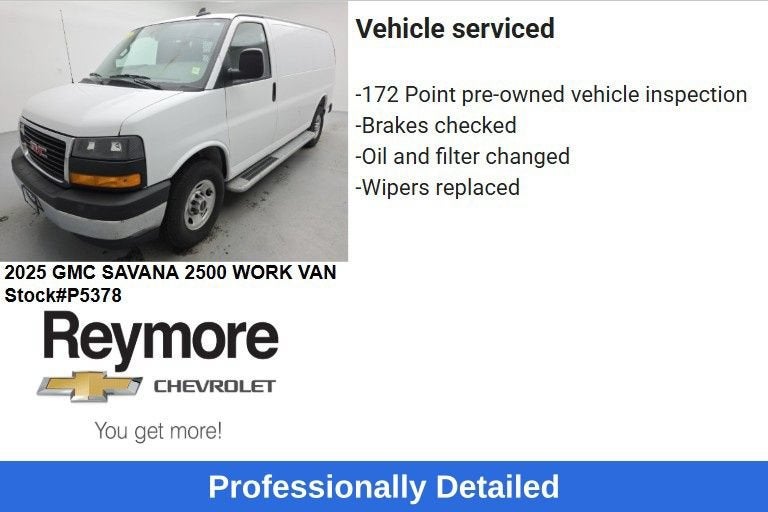 2025 GMC Savana Cargo Work Van