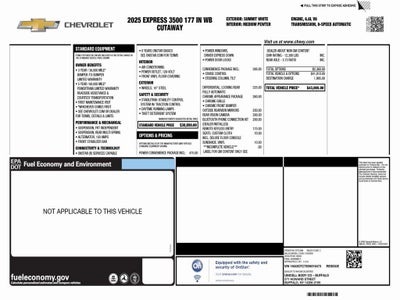 2025 Chevrolet Express Cutaway 3500 1WT