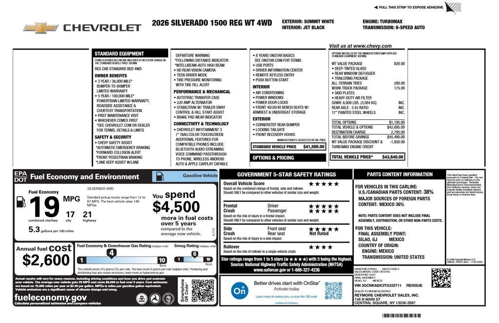 2026 Chevrolet Silverado 1500 WT