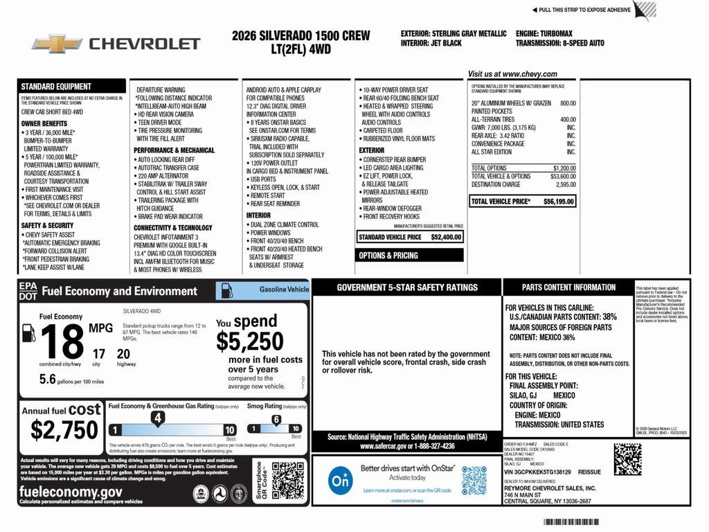 2026 Chevrolet Silverado 1500 LT (2FL)