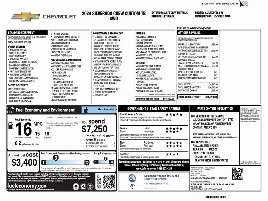 2024 Chevrolet Silverado 1500 Custom Trail Boss