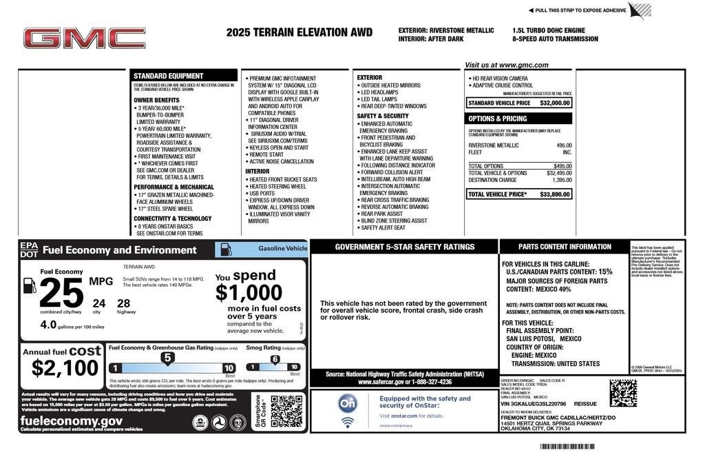 2025 GMC Terrain Elevation