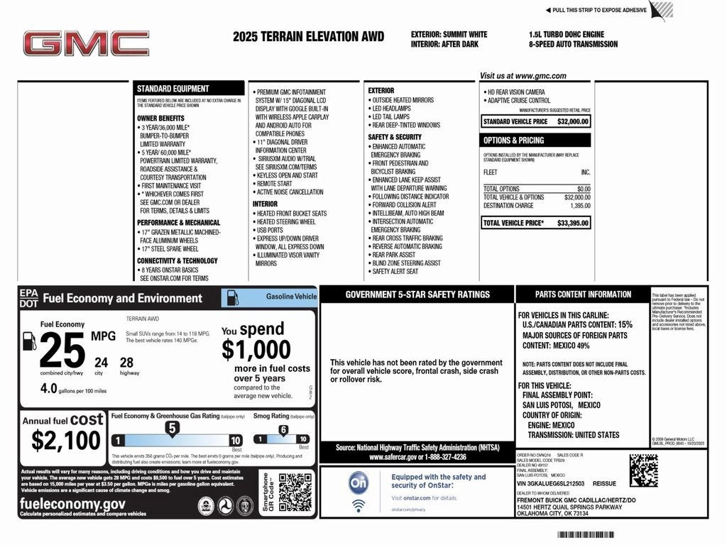 2025 GMC Terrain Elevation