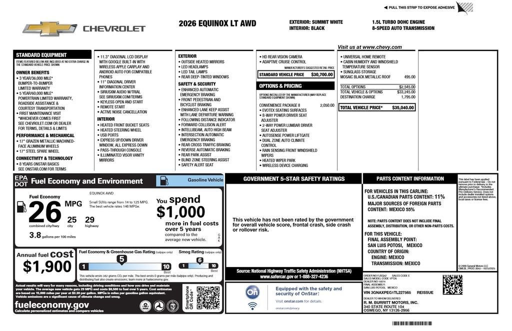 2026 Chevrolet Equinox LT