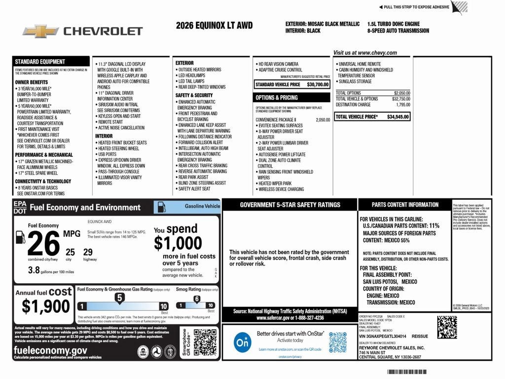 2026 Chevrolet Equinox LT