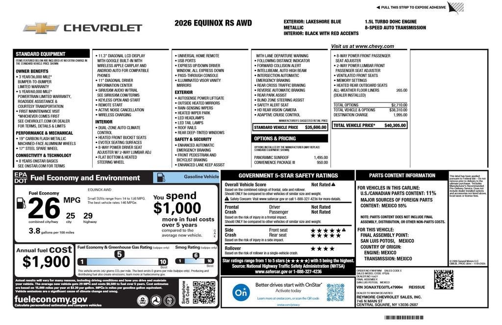 2026 Chevrolet Equinox RS