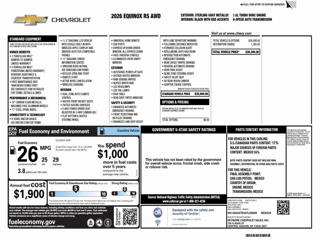 2026 Chevrolet Equinox RS