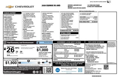 2026 Chevrolet Equinox RS
