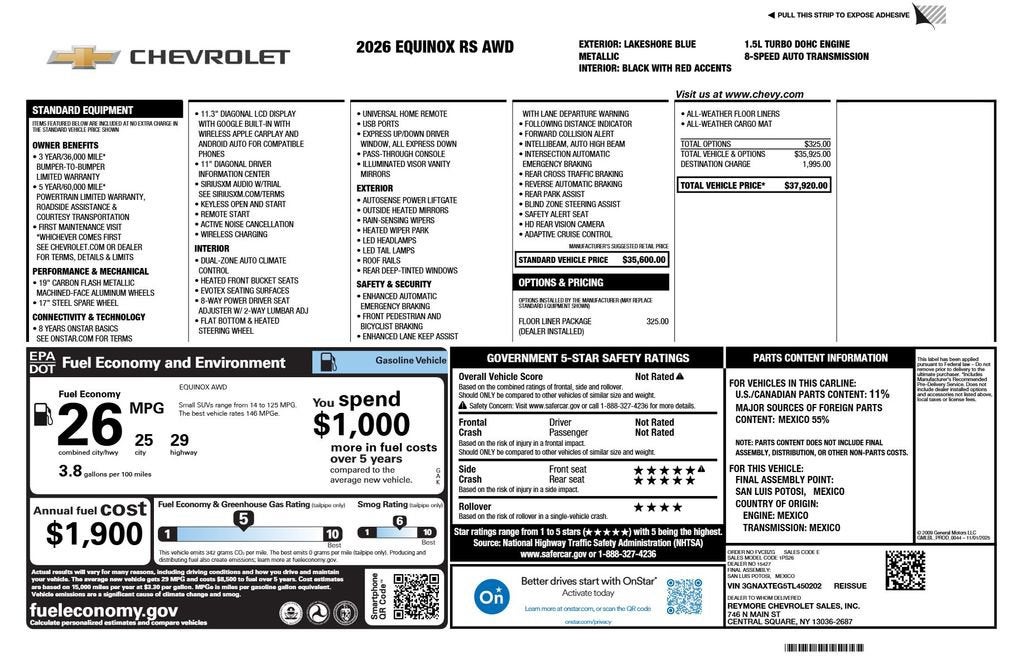 2026 Chevrolet Equinox RS