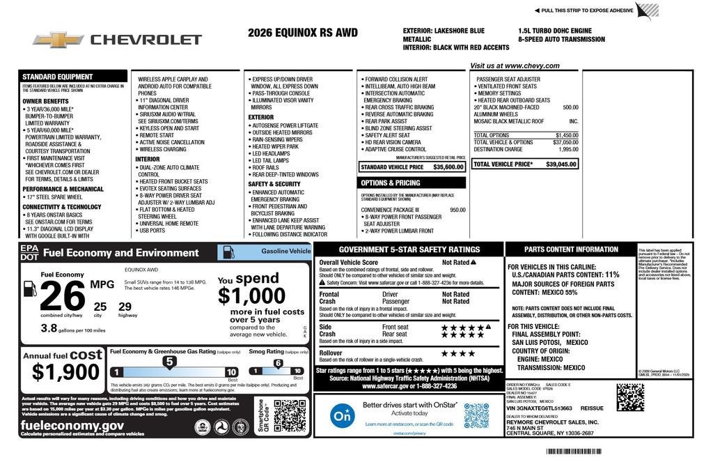 2026 Chevrolet Equinox RS
