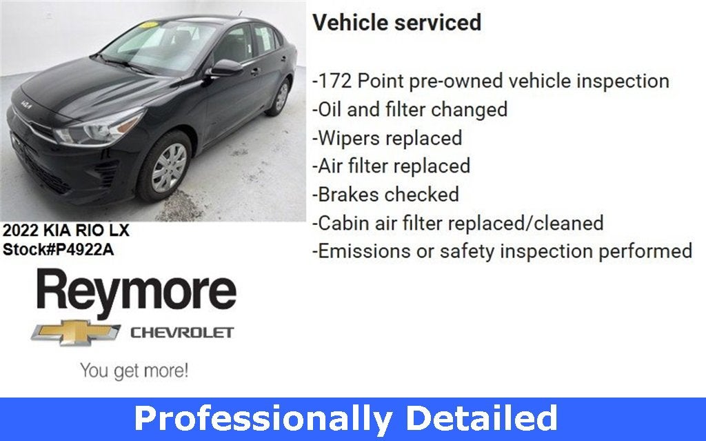 2022 Kia Rio LX