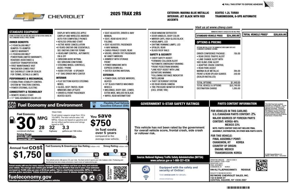2025 Chevrolet Trax 2RS