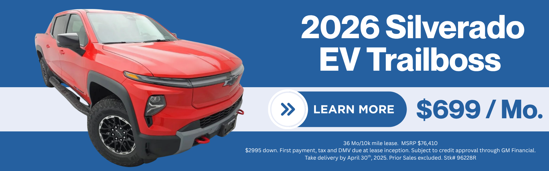 Lease Deal For A 2026 Silverado EV Trailboss